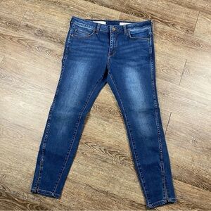 Pilcro Anthropologie Jeans Women 32 Dark Wash Mis Rise Skinny Denim Stretch
